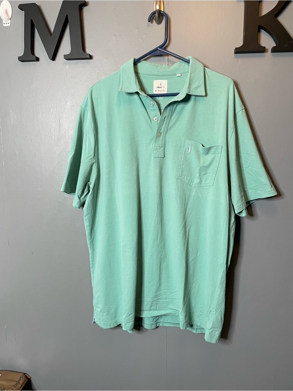 Johnnie-O Hangin' Out Polo in Fairway Men's‎ size XL